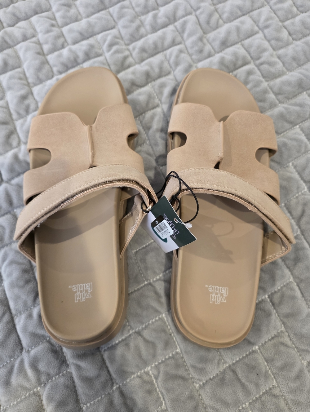 Women's Hayley Slide Sandals - Wild Fable Beige 9 - Picture 4 of 6
